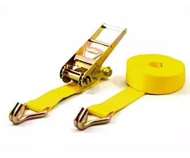 Todo - Cintas hechas a medida 10T - 75mm - de 2 partes - Ganchos cerrados - Amarillo - Etiqueta propia